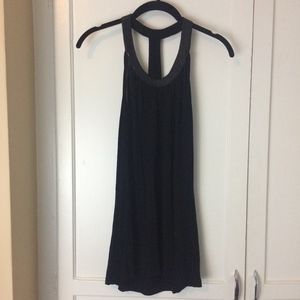 MOSSIMO BLACK W/SEQUINS COLLAR TANK TOP